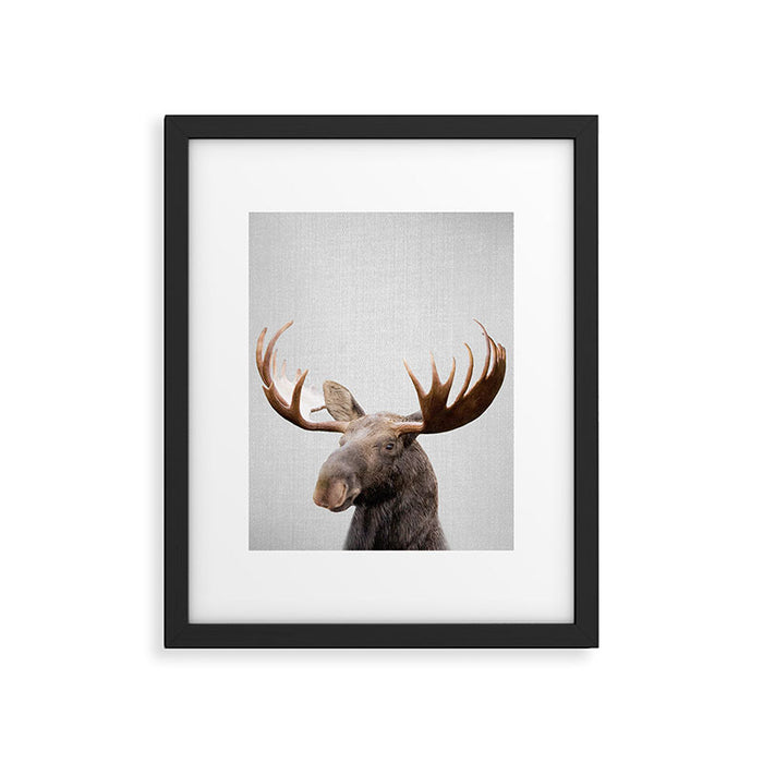 Moose - Colorful Framed Art Print Gallery Image 1