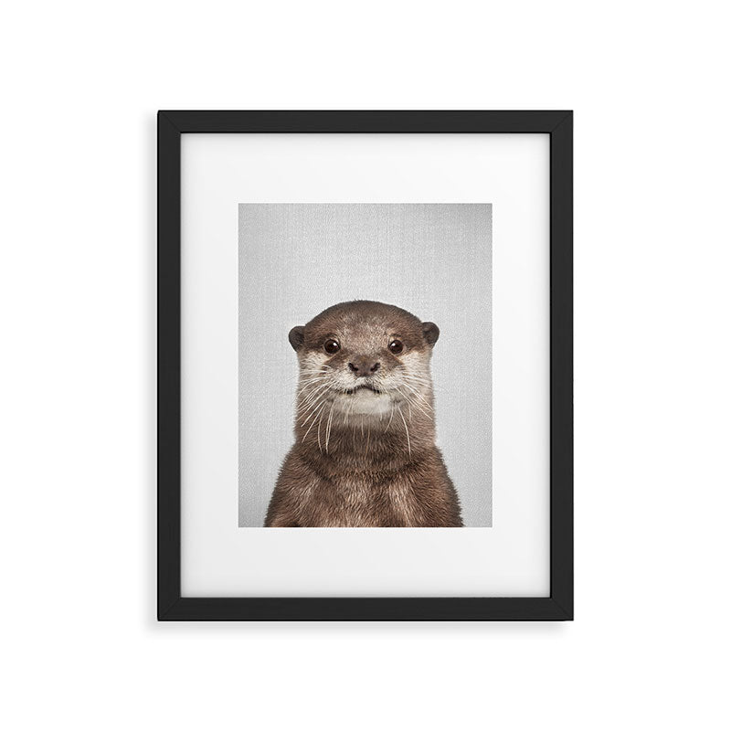 Otter - Colorful Framed Art Print Gallery Image 4