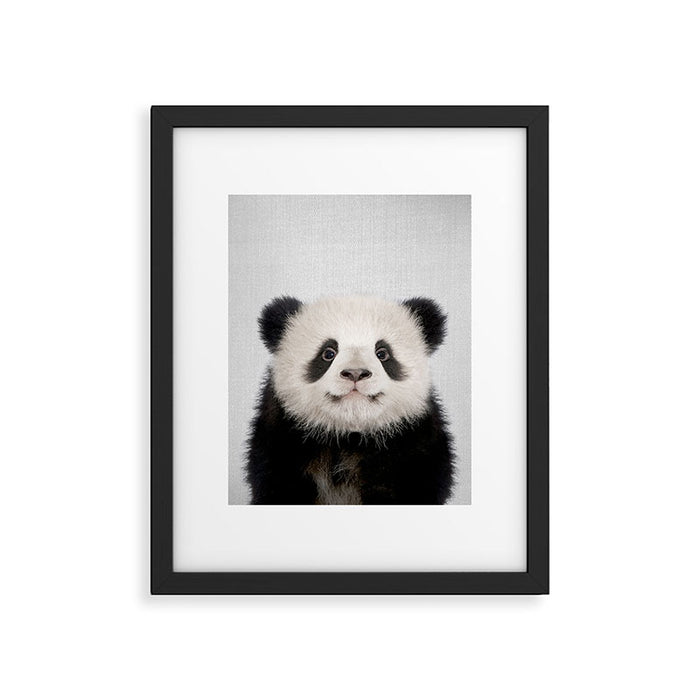 Panda Bear - Colorful Framed Art Print Gallery Image 1