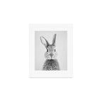 Rabbit - Black & White Art Print Gallery Image 1