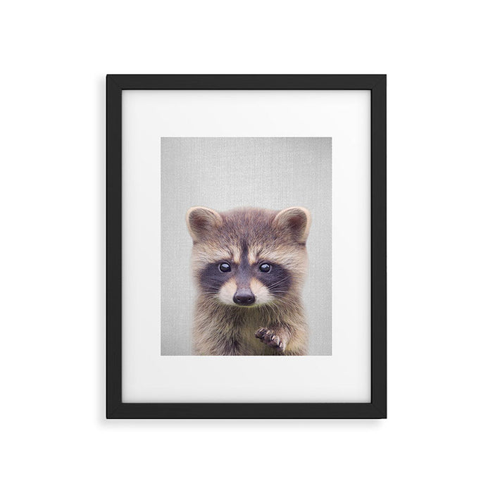 Raccoon - Colorful Framed Art Print Gallery Image 1
