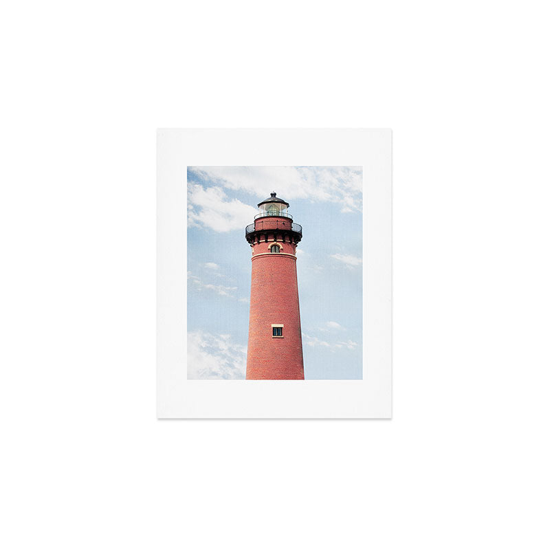 Red Lighthouse Art Print Gallery Image 1
