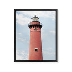 Red Lighthouse Framed Canvas Print Gallery Image 6
