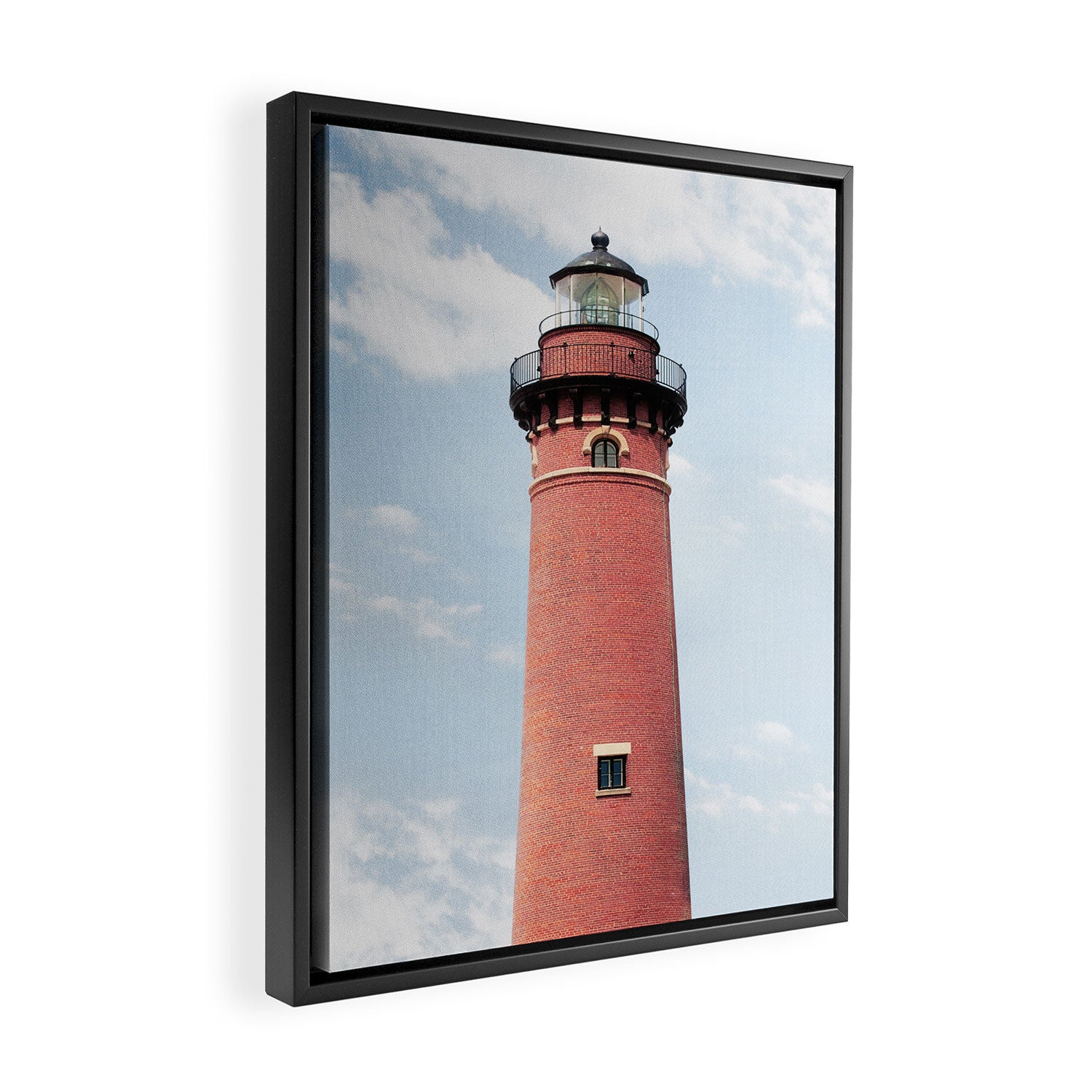Red Lighthouse Framed Canvas Print Gallery Image 2