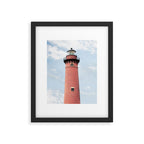 Red Lighthouse Framed Art Print Gallery Image 5