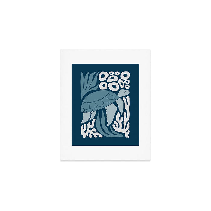 Sea Turtle Swim - Dark Art Print Gallery Image 1
