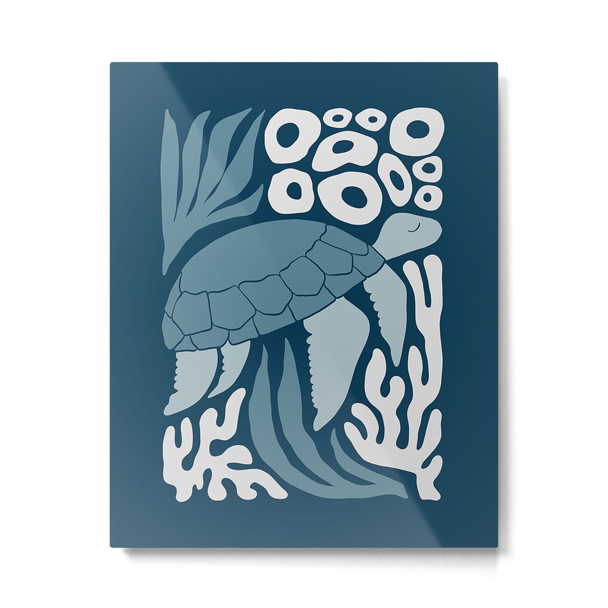 Sea Turtle Swim - Dark Metal Print Gallery Image 4