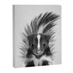 Skunk - Black & White Canvas Print Gallery Image 8