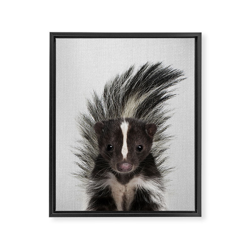 Skunk - Colorful Framed Canvas Print Gallery Image 8