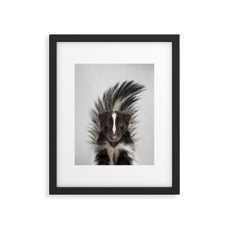Skunk - Colorful Framed Art Print Gallery Image 6