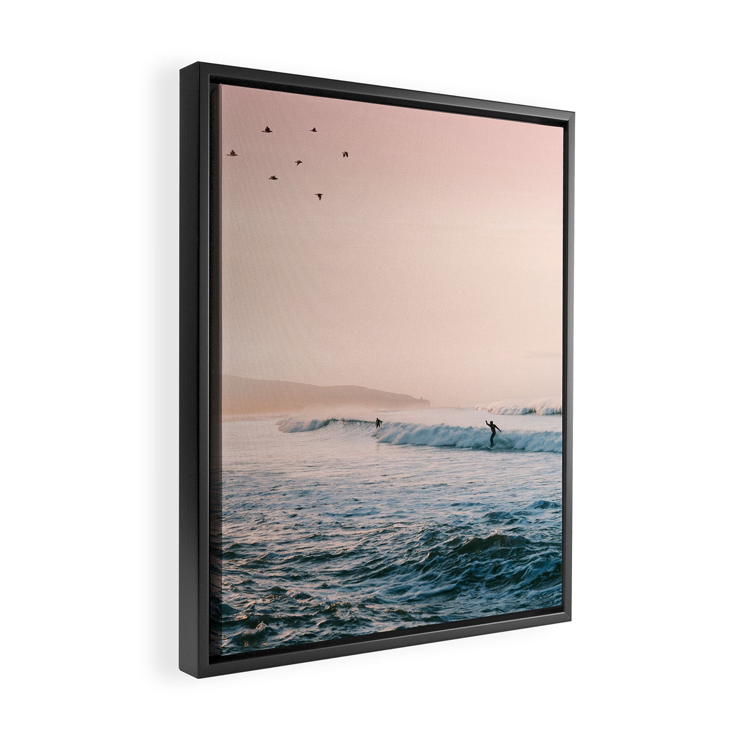 Sunset Surf Framed Canvas Print Gallery Image 2