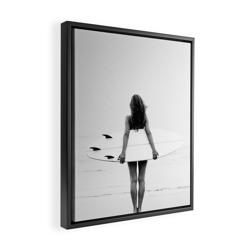 Surf Girl Framed Canvas Print Gallery Image 2