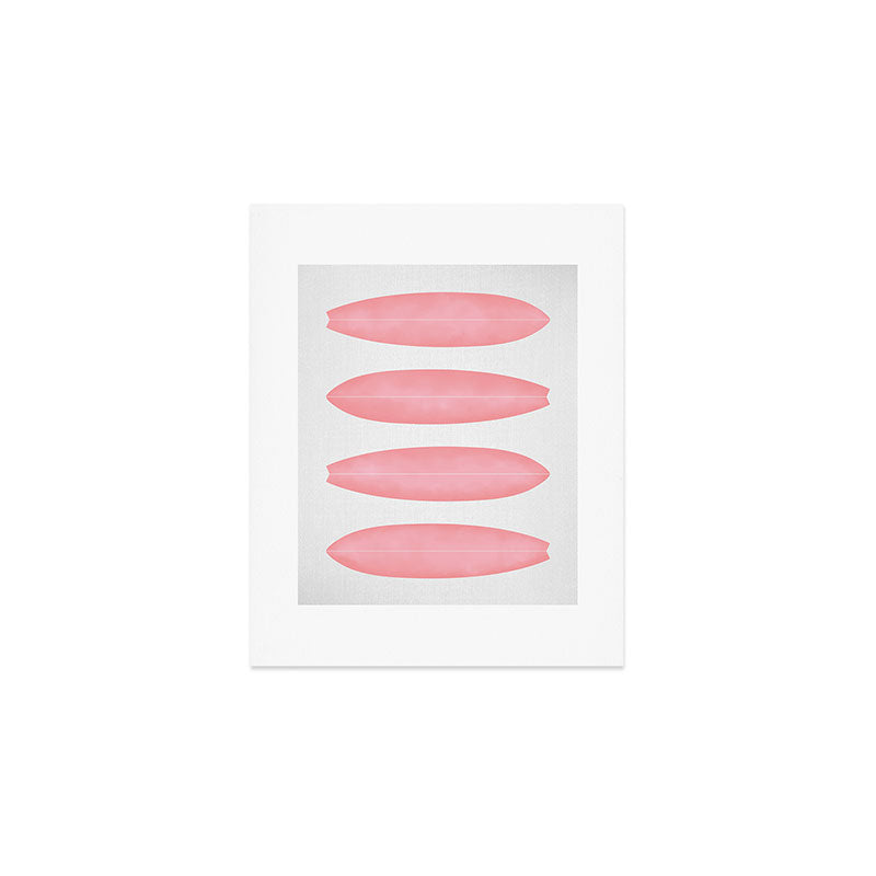 Surfboards in Pink Art Print Gallery Image 1