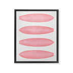 Surfboards in Pink Framed Canvas Print Gallery Image 6