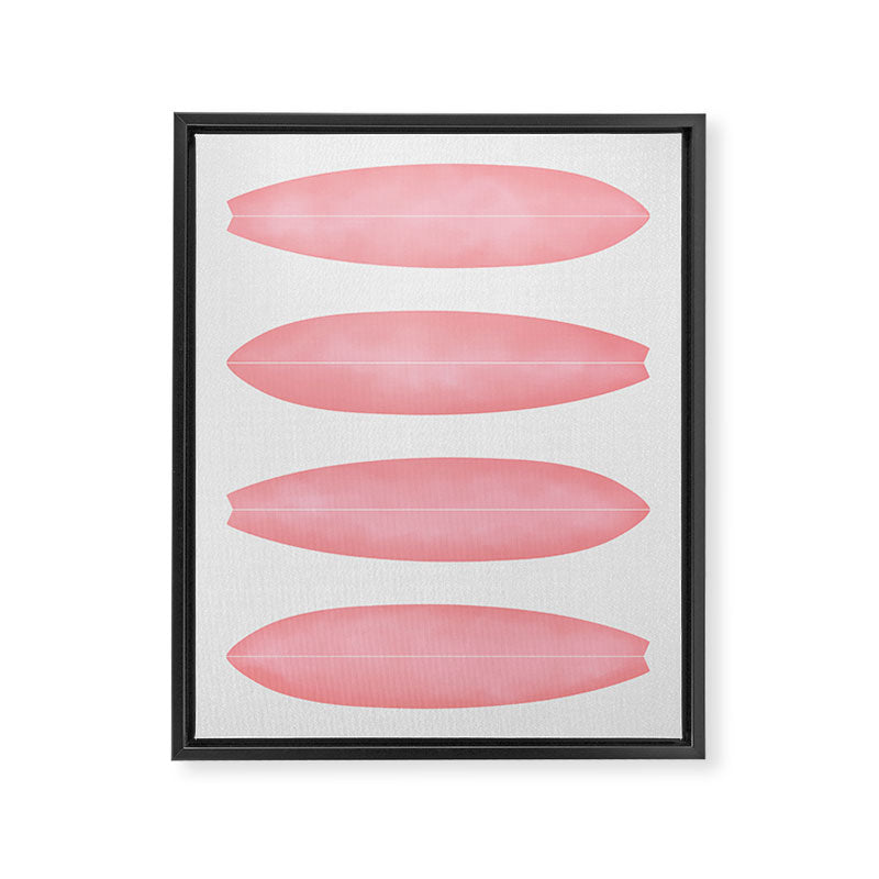 Surfboards in Pink Framed Canvas Print Gallery Image 6