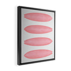 Surfboards in Pink Framed Canvas Print Gallery Image 2