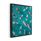 Surfers Traffic Jam Framed Canvas Print Gallery Image 2