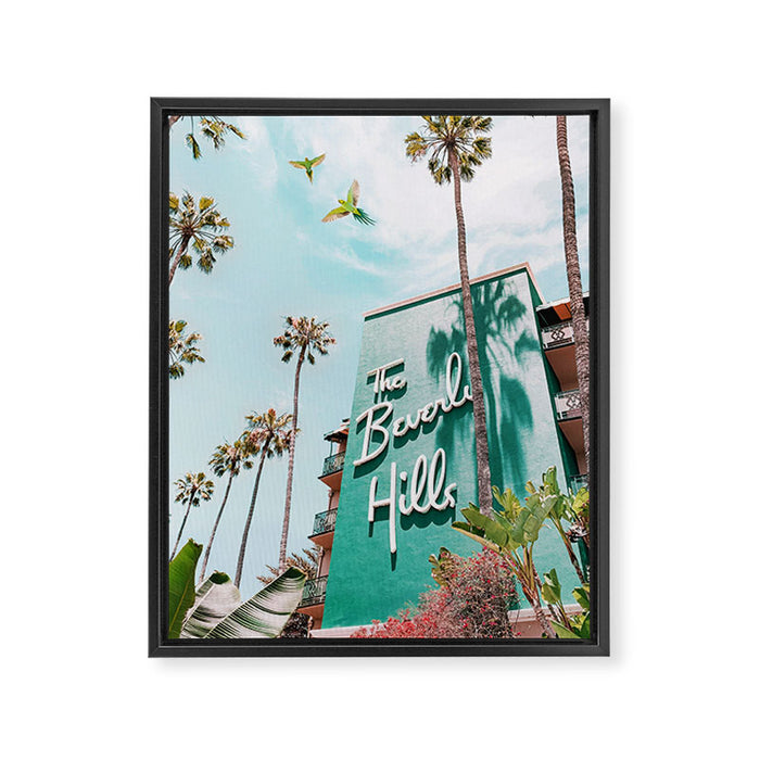 The Beverly Hills Hotel Framed Canvas Print Gallery Image 1