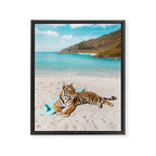 Tiger's Surf Beach Framed Canvas Print Gallery Image 6