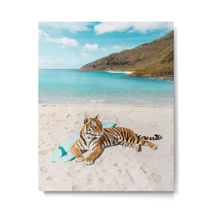 Tiger's Surf Beach Metal Print Gallery Image 1