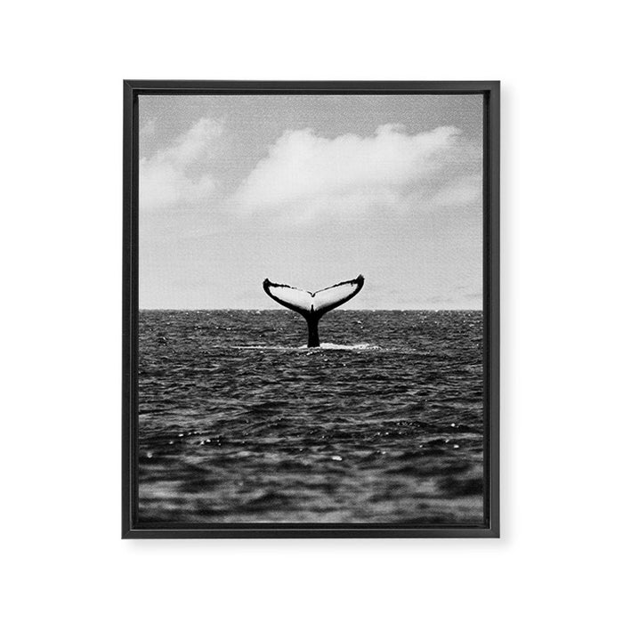 Whale Tail Framed Canvas Print Gallery Image 1