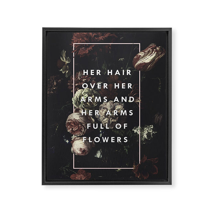 Arms Full Of Flowers Framed Canvas Print Gallery Image 1