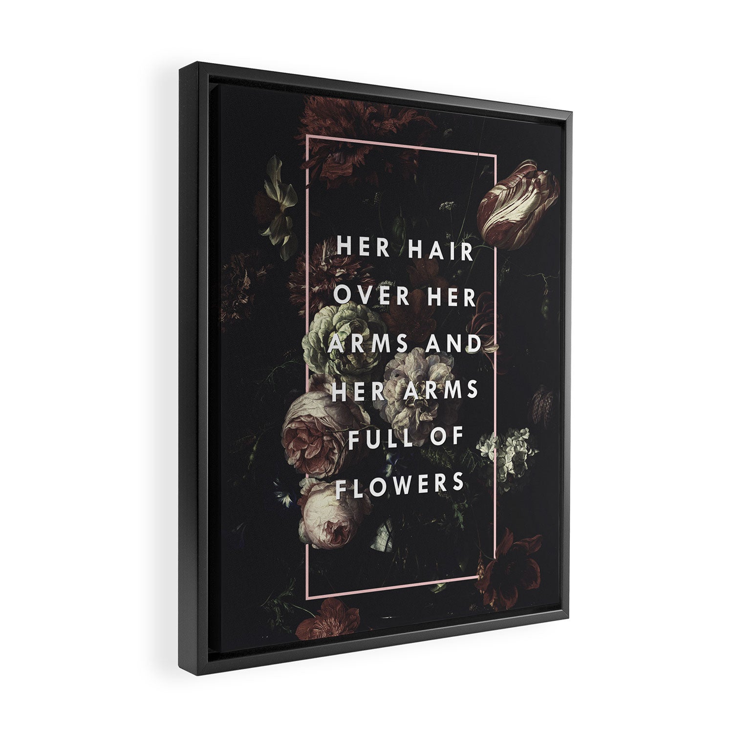 Arms Full Of Flowers Framed Canvas Print Gallery Image 2