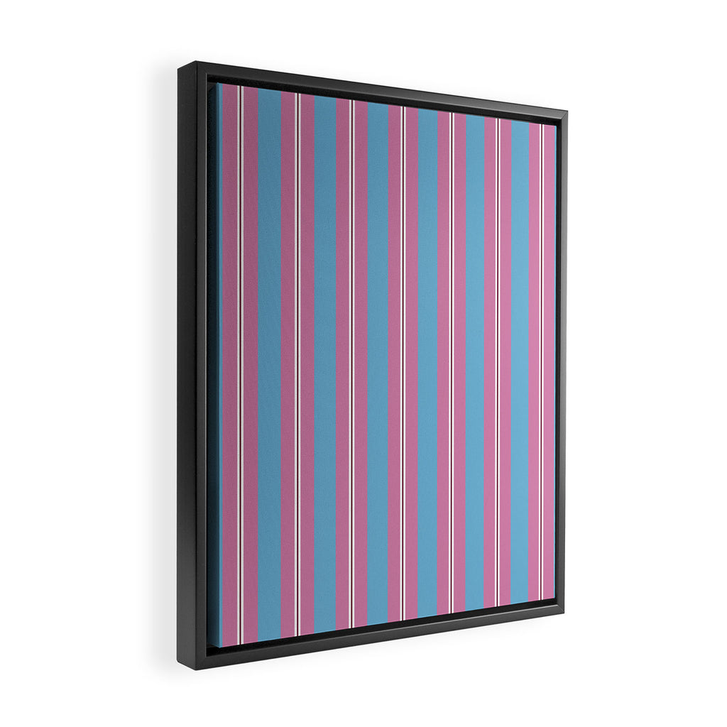 Bubblegum Stripes Framed Canvas Print Gallery Image 2