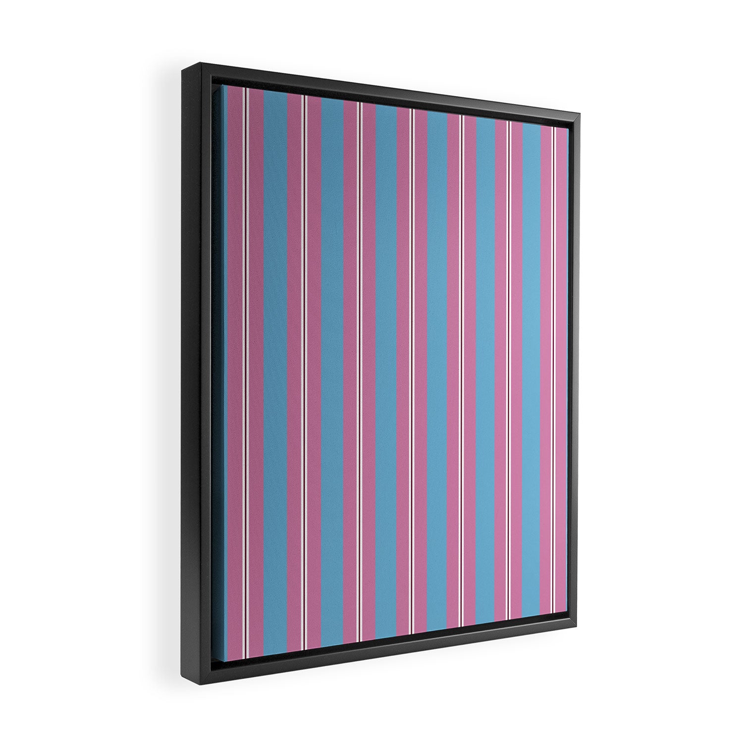 Bubblegum Stripes Framed Canvas Print Gallery Image 2