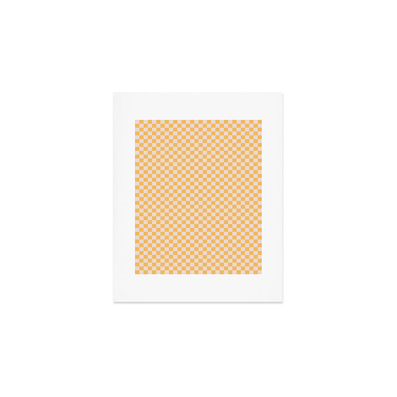 Check I - Yellow â Checkerboard Print Art Print Gallery Image 1