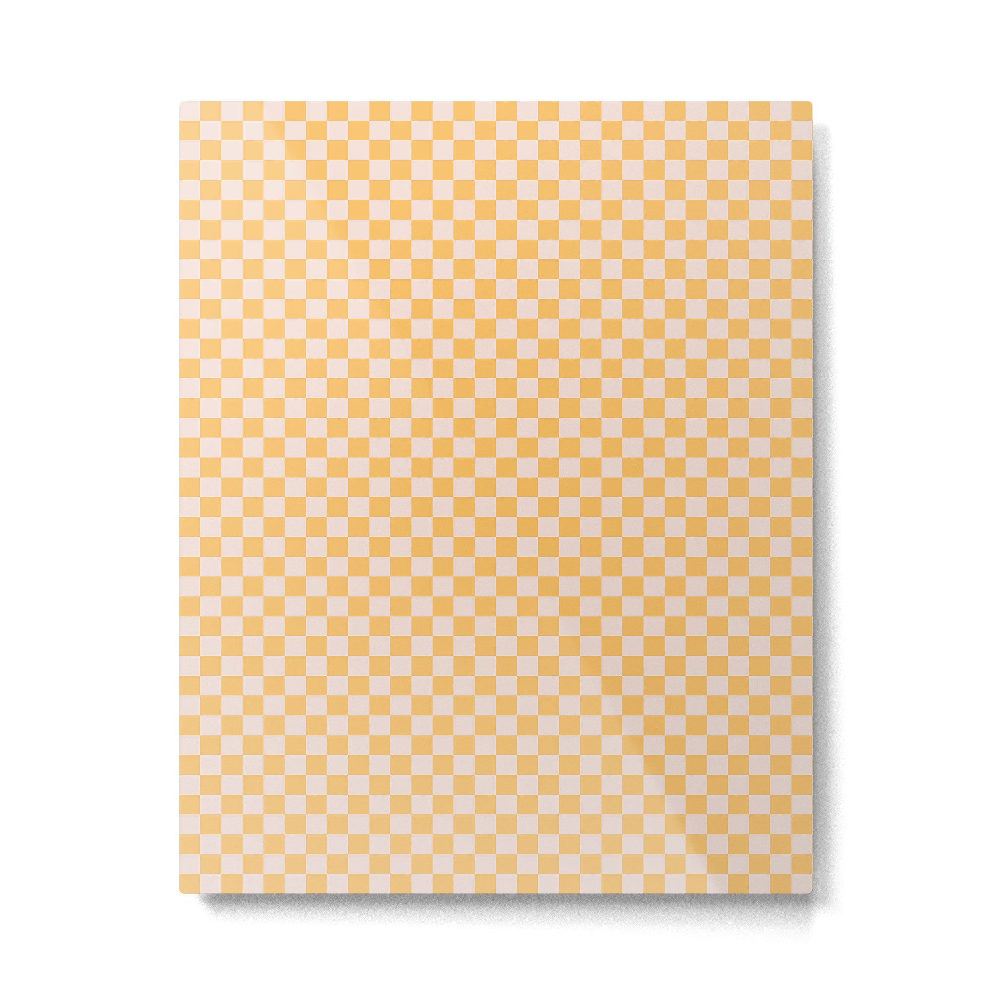 Check I - Yellow â Checkerboard Print Metal Print Gallery Image 6