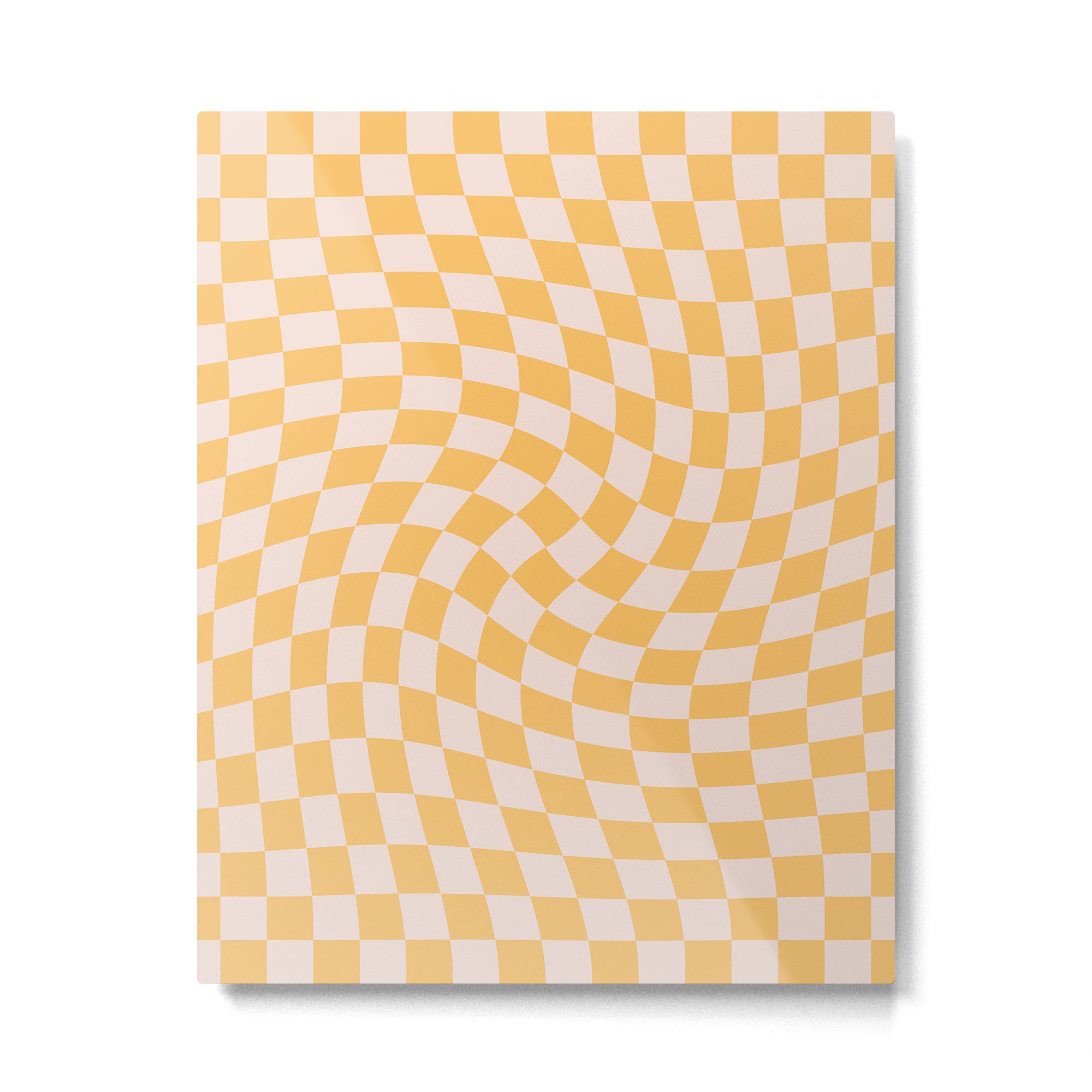 Check I - Yellow Twist â Checkerboard Print Metal Print Gallery Image 6