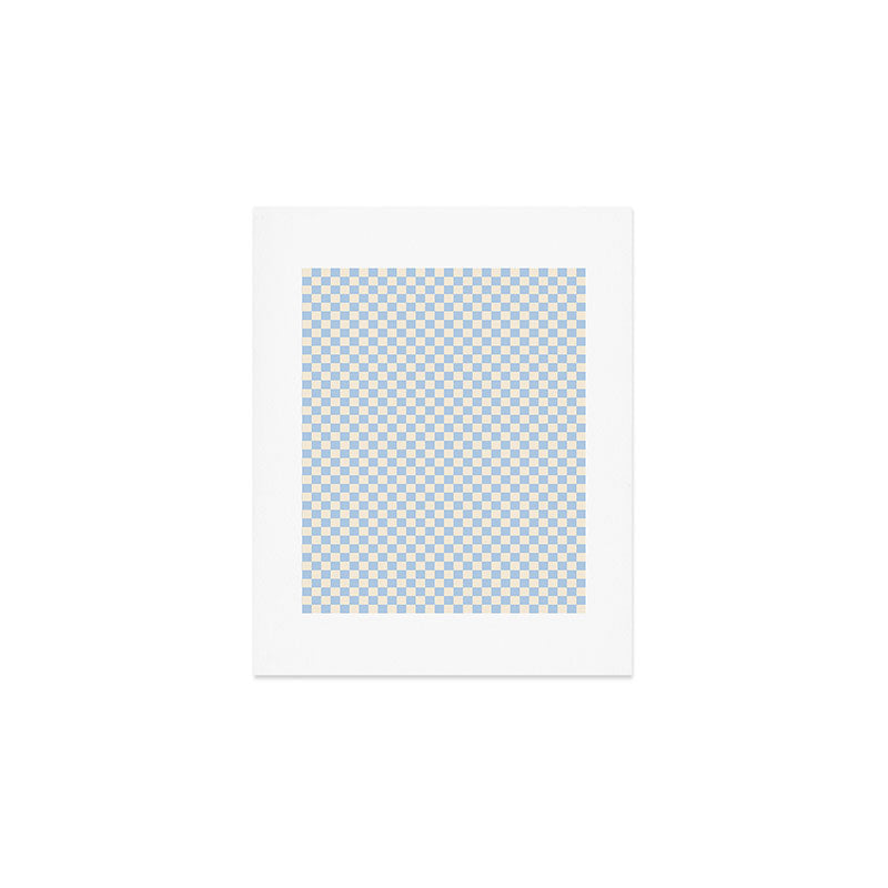 Check II - Baby Blue â Checkerboard Print Art Print Gallery Image 1