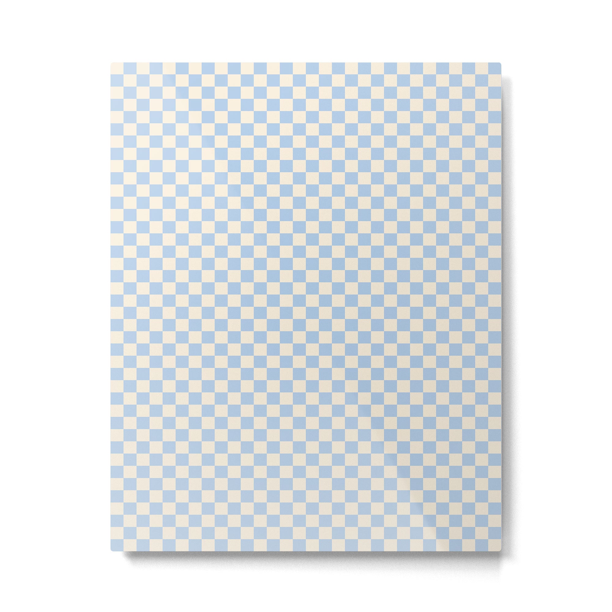 Check II - Baby Blue â Checkerboard Print Metal Print Gallery Image 6