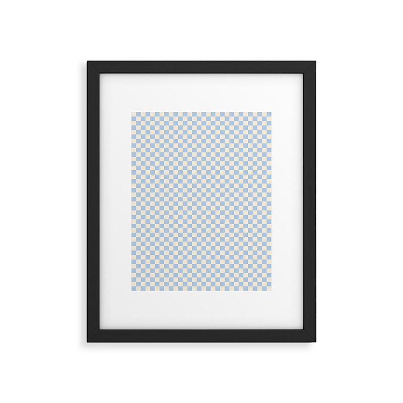 Check II - Baby Blue â Checkerboard Print Framed Art Print Gallery Image 6