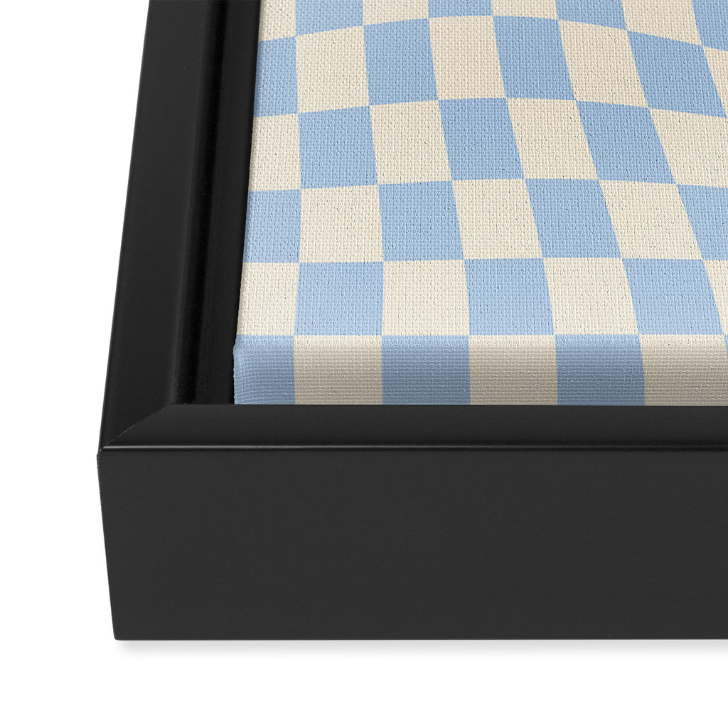 Check - Baby Blue Twist â Checkerboard Print Framed Canvas Print Gallery Image 3