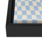 Check - Baby Blue Twist â Checkerboard Print Framed Canvas Print Gallery Image 3