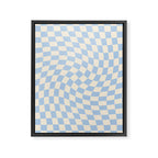 Check - Baby Blue Twist â Checkerboard Print Framed Canvas Print Gallery Image 8