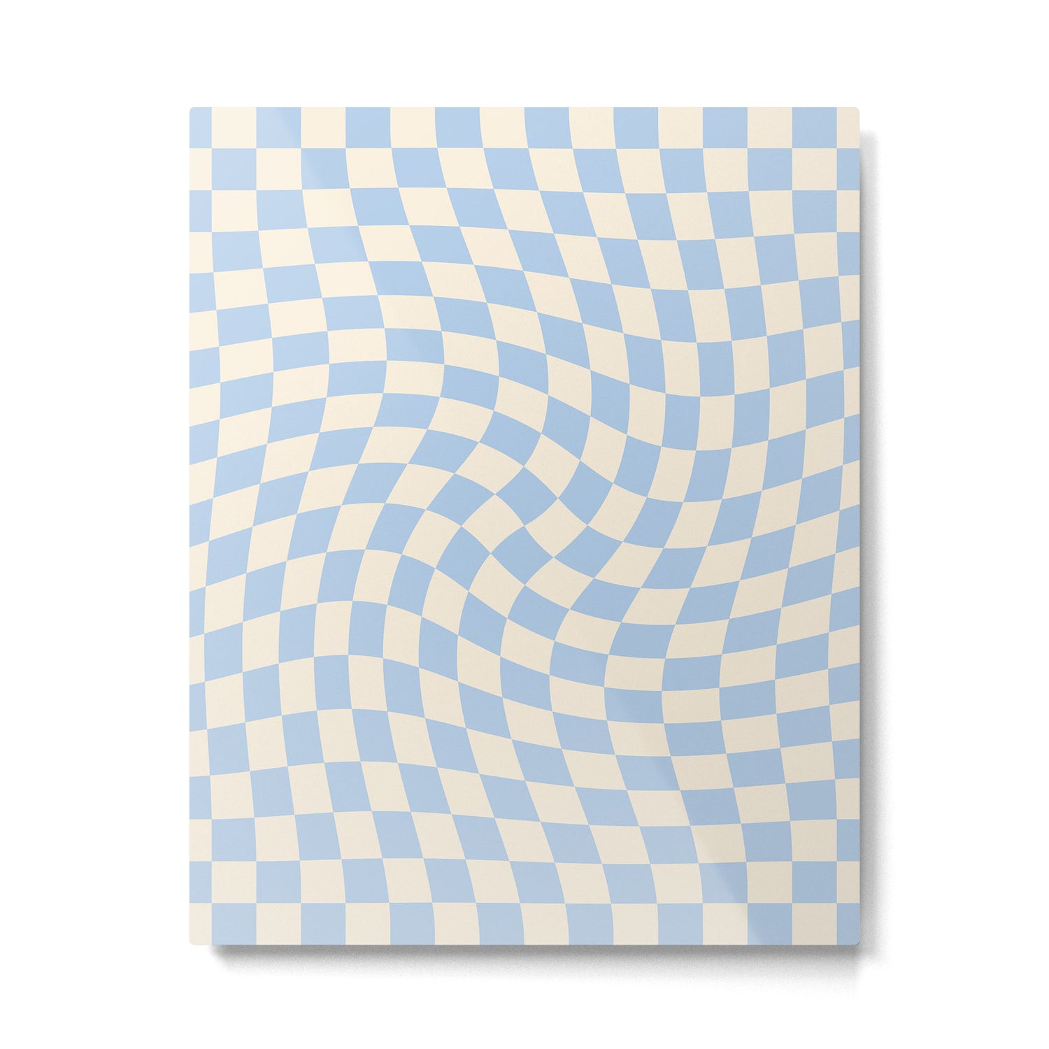 Check - Baby Blue Twist â Checkerboard Print Metal Print Gallery Image 6