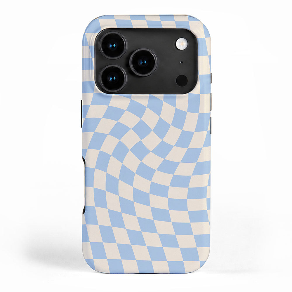Check - Baby Blue Twist â Checkerboard Print iPhone Case Gallery Image 1