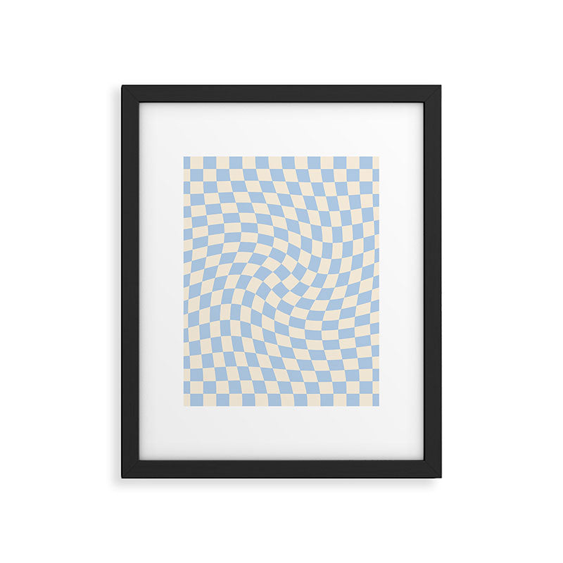 Check - Baby Blue Twist â Checkerboard Print Framed Art Print Gallery Image 4