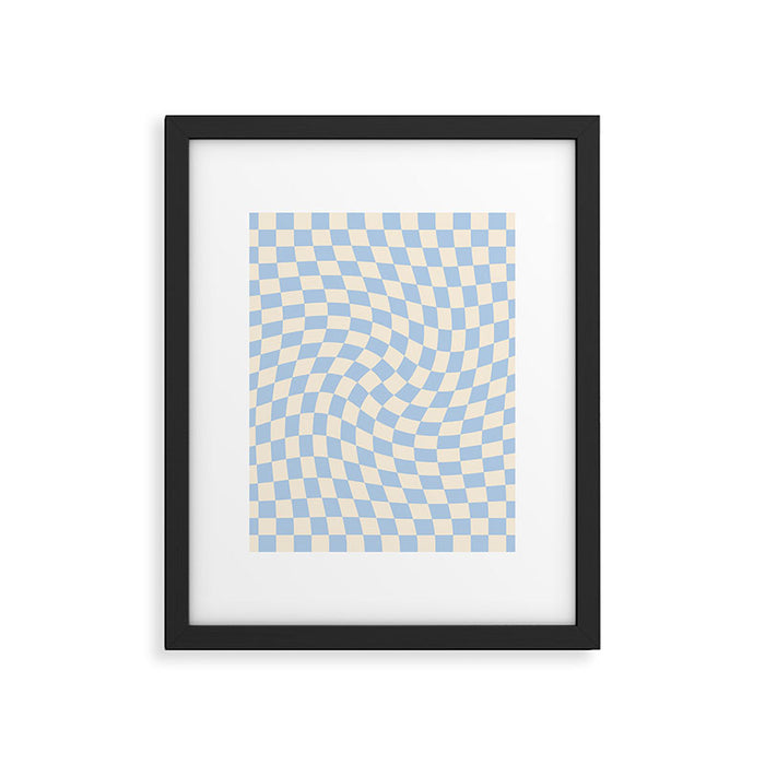 Check - Baby Blue Twist â Checkerboard Print Framed Art Print Gallery Image 1