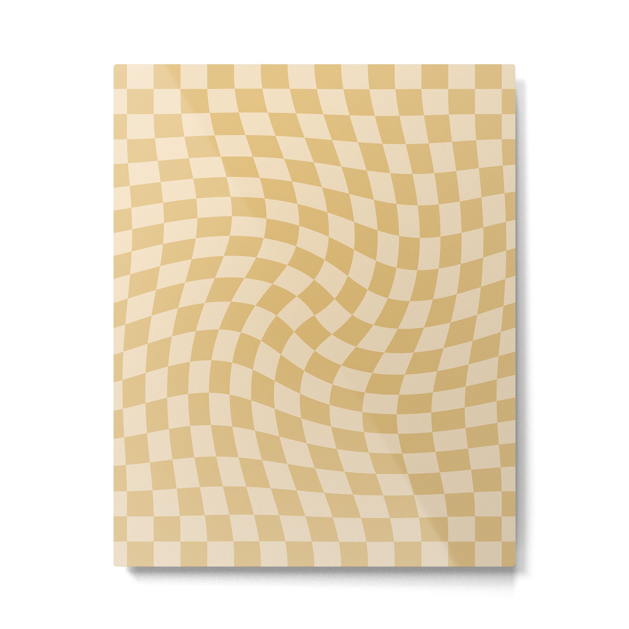 Check III - Mustard Twist â Checkerboard Print Metal Print Gallery Image 6
