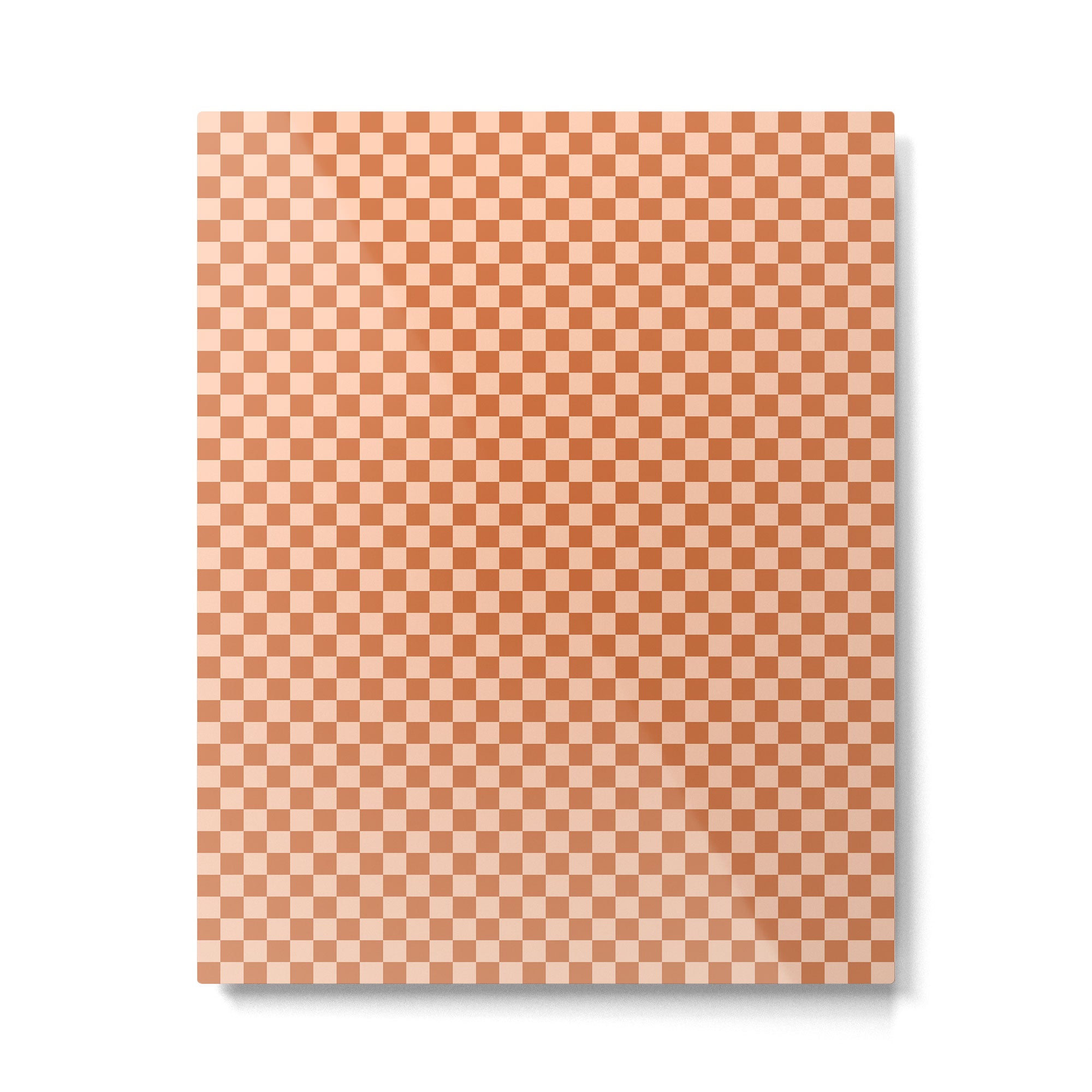 Check IV - Orange â Checkerboard Print Metal Print Gallery Image 6