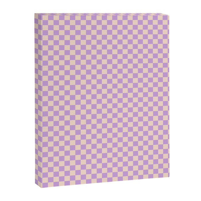 Check V - Lilac â Checkerboard Print Canvas Print Gallery Image 1