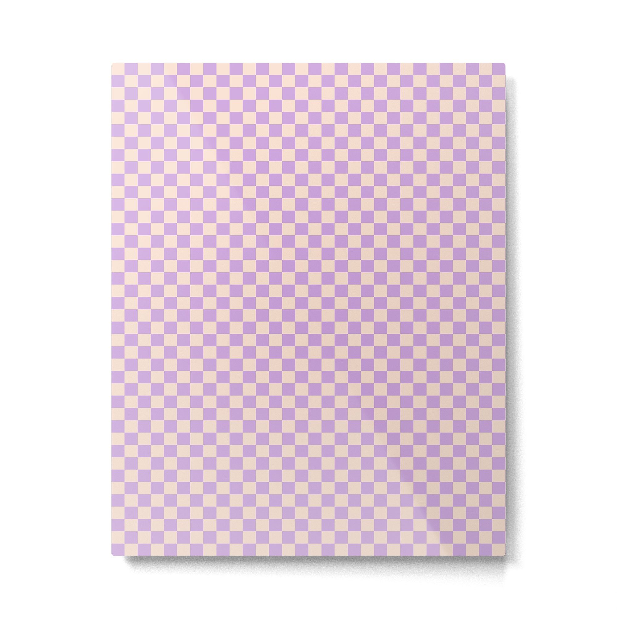Check V - Lilac â Checkerboard Print Metal Print Gallery Image 6