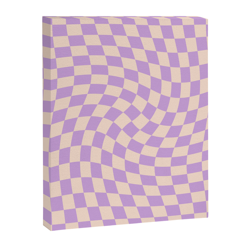 Check V - Lilac Twist â Checkerboard Print Canvas Print Gallery Image 8
