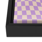 Check V - Lilac Twist â Checkerboard Print Framed Canvas Print Gallery Image 3