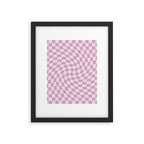 Check V - Lilac Twist â Checkerboard Print Framed Art Print Gallery Image 6