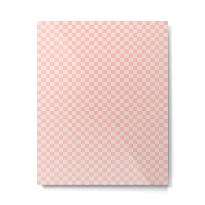 Check VII - Pink â Checkerboard Print Metal Print Gallery Image 1